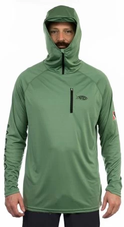 Aftco Jason Christie Performance Hooded Long Sleeve Shirt - Olive - XL 8 Aftco Jason Christie Performance Hooded Long Sleeve Shirt - Olive - XL -Visserij Vondsten aftco jason christie performance hooded long sleeve shirt olive xl 30512.1651361695