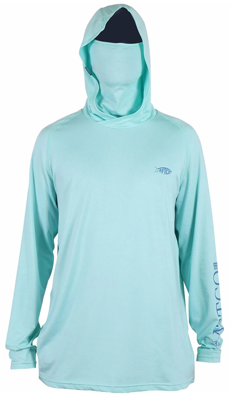 Aftco Yurei Performance Shirt With Hood - Bahama Heather - XL 3 Aftco Yurei Performance Shirt With Hood - Bahama Heather - XL