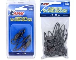 American Fishing Wire Stainless Steel Ball Bearing Snap Swivels -Visserij Vondsten american fishing wire stainless steel ball bearing snap swivels 12284.1651171816