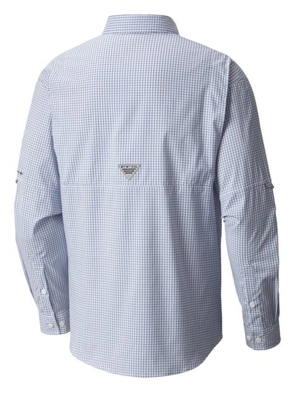Columbia PFG Super Tamiami Long Sleeve Shirt - Vivid Blue Mini Plaid 4 Columbia PFG Super Tamiami Long Sleeve Shirt - Vivid Blue Mini Plaid - Image 2