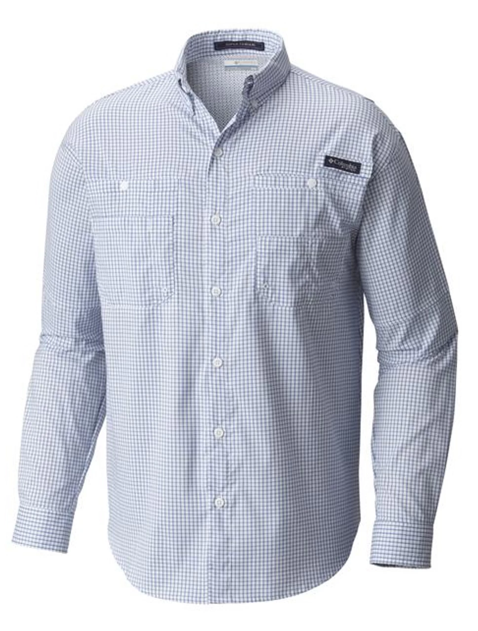 Columbia PFG Super Tamiami Long Sleeve Shirt - Vivid Blue Mini Plaid 3 Columbia PFG Super Tamiami Long Sleeve Shirt - Vivid Blue Mini Plaid