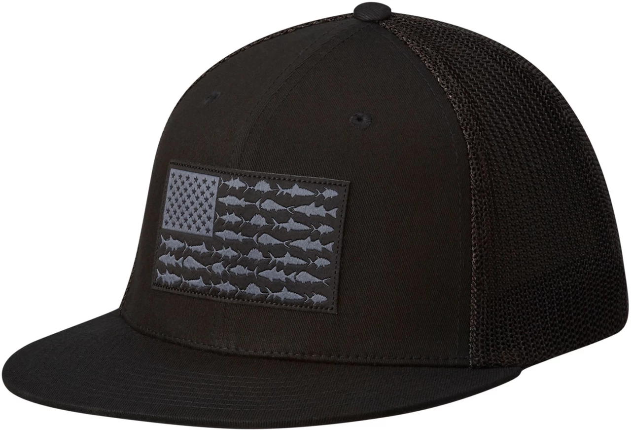 Columbia PFG Fish Flag Mesh Flat Brim Ball Cap 3 Columbia PFG Fish Flag Mesh Flat Brim Ball Cap