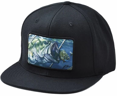 Huk Bass And Blue Flat Bill Trucker Hat 3 Huk Bass And Blue Flat Bill Trucker Hat