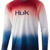 Huk Flare Fade Pursuit Long Sleeve Shirt - Americana - Medium -Visserij Vondsten huk flare fade pursuit long sleeve shirt americana m 44019.1651453277