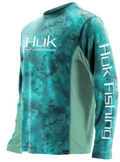 Huk Icon X Camo Long Sleeve Shirts -Visserij Vondsten huk icon x camo long sleeve shirts 60458.1651234525