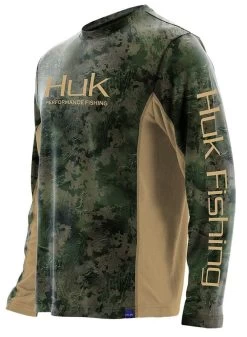 Huk Icon X Camo Long Sleeve Shirts -Visserij Vondsten huk icon x camo long sleeve shirts 63505.1651234525