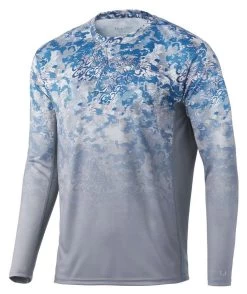 Huk Icon X Tide Change Fade Long Sleeve Shirt - The Edge - Large