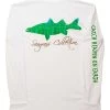 IBig Seagrass Snook Performance Long Sleeve Shirt - White - X-Large