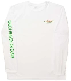 IBig Seagrass Snook Performance Long Sleeve Shirt - White - X-Large -Visserij Vondsten ibig seagrass snook performance long sleeve shirt white xl 28942.1651444029