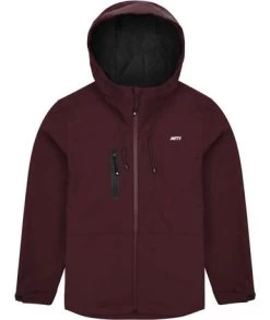 Jetty Oyster Shell Jacket - Oxblood Black - Large