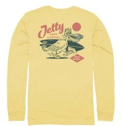 Jetty Pelican Long Sleeve T-Shirt - Blonde - Large