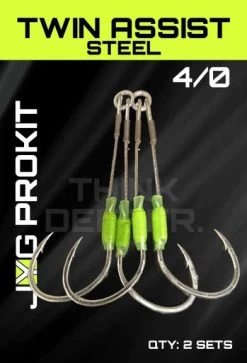 JYG Profishing Twin Steel Assist Hooks