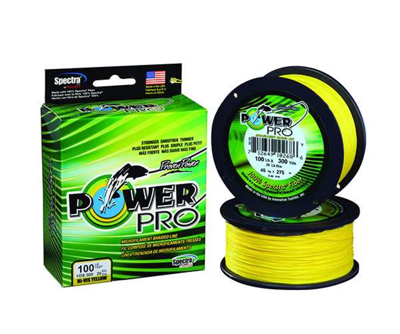 Power Pro PowerPro Braided Spectra Fiber Fishing Line Hi-Vis Yellow 150 Yds 3 Power Pro PowerPro Braided Spectra Fiber Fishing Line Hi-Vis Yellow 150 Yds