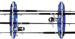 Reel Salty Waterproof 11 Fishing Rod Wall/Ceiling Rack - Deep Blue