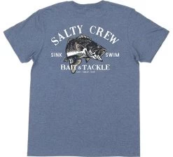 Salty Crew Bass Man Short Sleeve T-Shirt - Navy Heather - Small