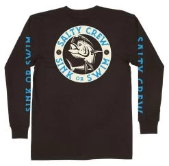 Salty Crew Mighty Mahi Long Sleeve Shirt - Black - Large