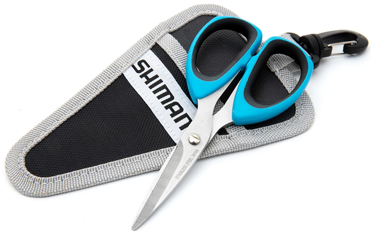 Shimano Brutas Silver Nickel 5in Braid Scissors W/ Sheath 3 Shimano Brutas Silver Nickel 5in Braid Scissors W/ Sheath
