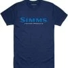 Simms Logo T-Shirt - Dark Moon Heather - Medium