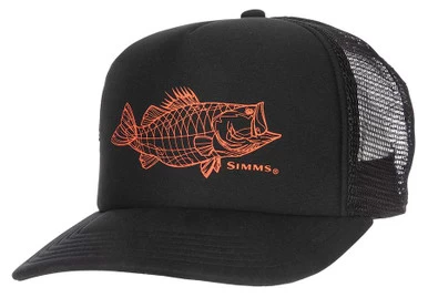 Simms Throwback Trucker Hat - Black 3 Simms Throwback Trucker Hat - Black