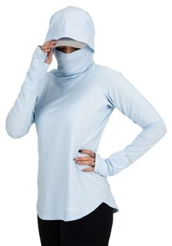 Simms Womens Solarflex Cooling Hoody - Ice -Visserij Vondsten simms womens solarflex cooling hoody ice 12830.1656657535