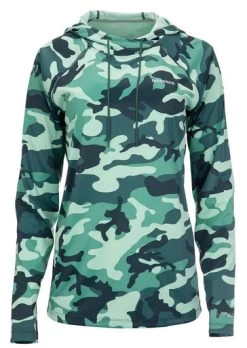 Simms Womens Solarflex Hoody - Woodland Camo Avalon - Small