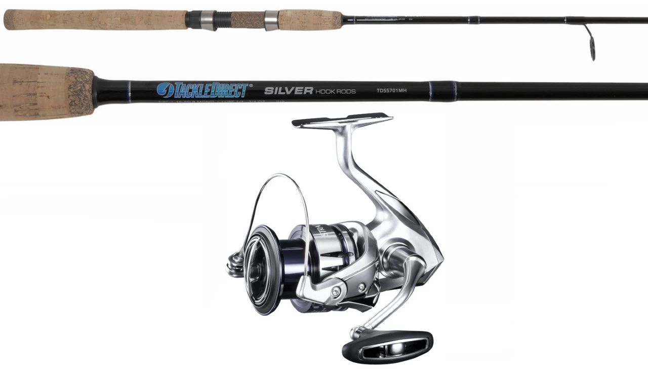 TackleDirect Silver Hook/Shimano ST4000XGFL Stradic FL Spinning Combo 3 TackleDirect Silver Hook/Shimano ST4000XGFL Stradic FL Spinning Combo